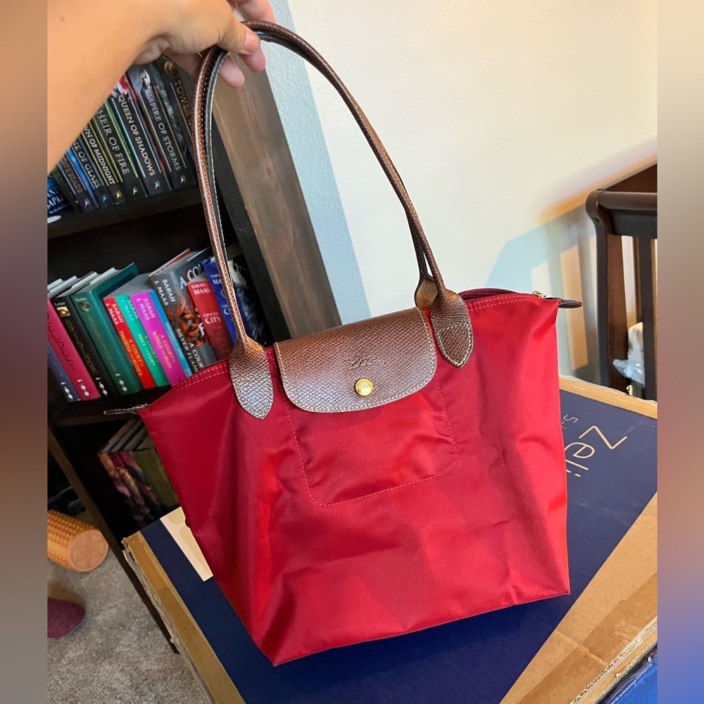 Longchamp Le Pliage Tote Red
